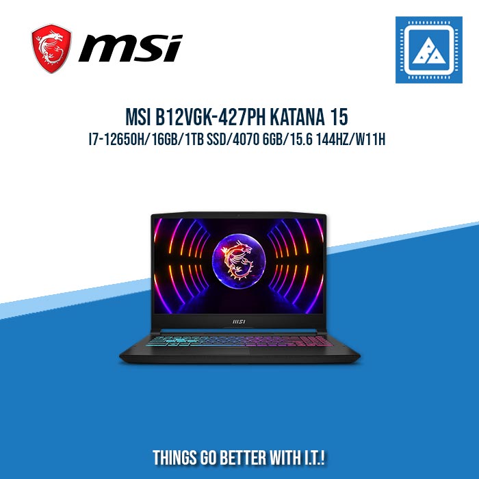 MSI B12VGK-427PH KATANA 15 I7-12650H/16GB/1TB SSD/4070 6GB | BEST FOR GAMING AND AUTOCAD LAPTOP