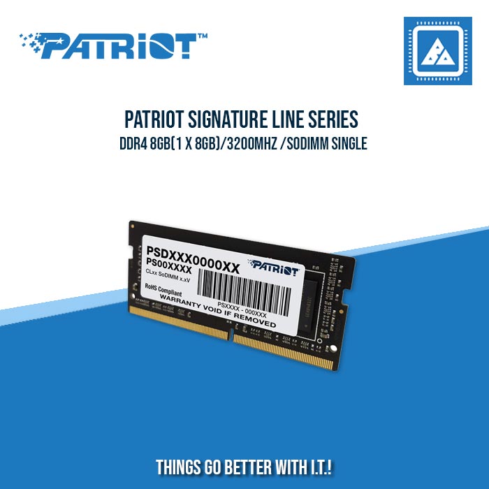 PATRIOT SIGNATURE LINE SERIES DDR4 8GB (1 X 8GB)/3200MHZ/SODIMM SINGLE