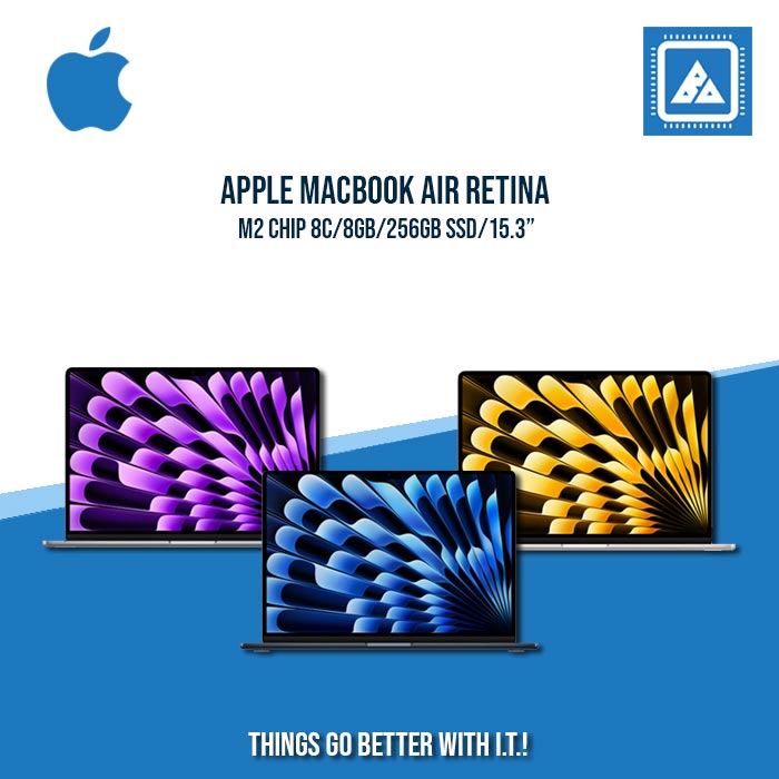 APPLE MACBOOK AIR RETINA /M2 CHIP/8C/8GB/256GB SSD (MQKP3PP/A) SPACEGRY | (MQKU3PP/A) STARLIGHT | (MQKW3PP/A) MIDNIGHT | BEST FOR STUDENTS AND FREELANCERS
