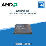AMD RYZEN 5 5500 | 3.6GHZ | 6CORE | 12THD | 16MB | AM4 | TRAY TYPE