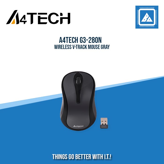 A4TECH G3-280N WIRELESS V-TRACK MOUSE GRAY