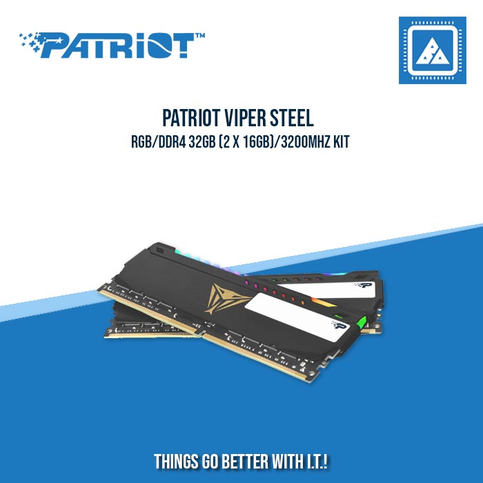PATRIOT VIPER STEEL RGB/DDR4 32GB (2 X 16GB)/3200MHZ KIT