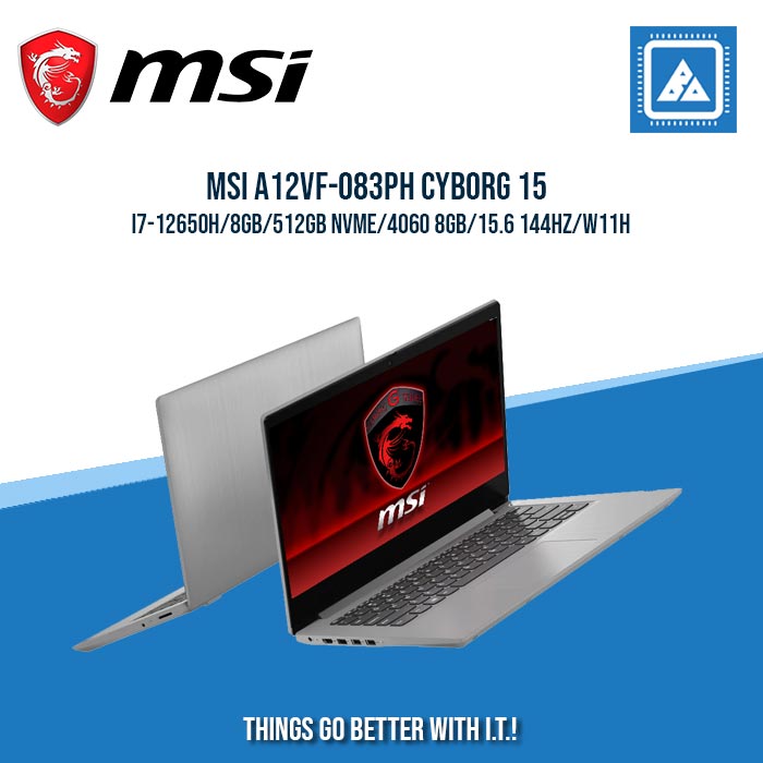 MSI A12VF-083PH CYBORG 15 I7-12650H/8GB/512GB NVME/4060 8GB | BEST FOR GAMING AND AUTOCAD LAPTOP