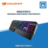 COUGAR ATTACK X3 RGB MECHANICAL GAMING KB W/ CHERRY MX BLUE SWITCH/ USB (IRON GREY)