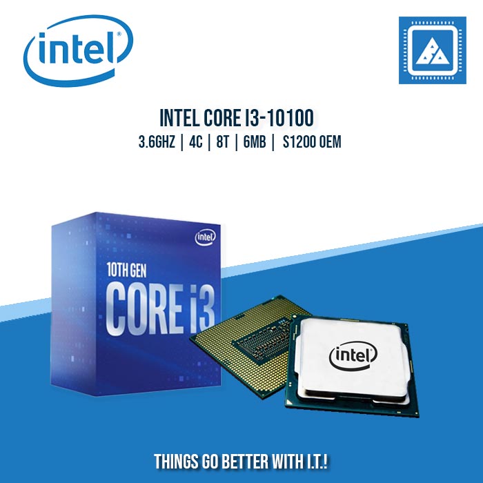 INTEL CORE I3-10100 3.6GHZ | 4C | 8T | 6MB | S1200 | TRAY TYPE