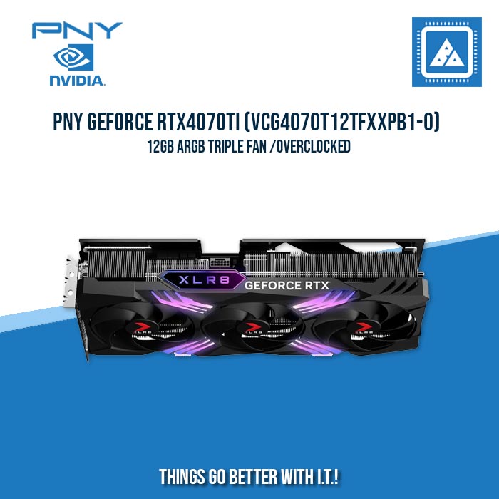PNY GEFORCE RTX4070TI (VCG4070T12TFXXPB1-O) GDDR6 12GB ARGB TRIPLEFAN OVELOCKEDRC