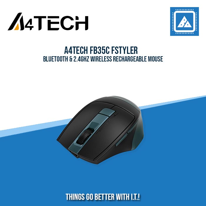 A4TECH FB35C FSTYLER BLUETOOTH & 2.4GHZ WIRELESS RECHARGEABLE MOUSE