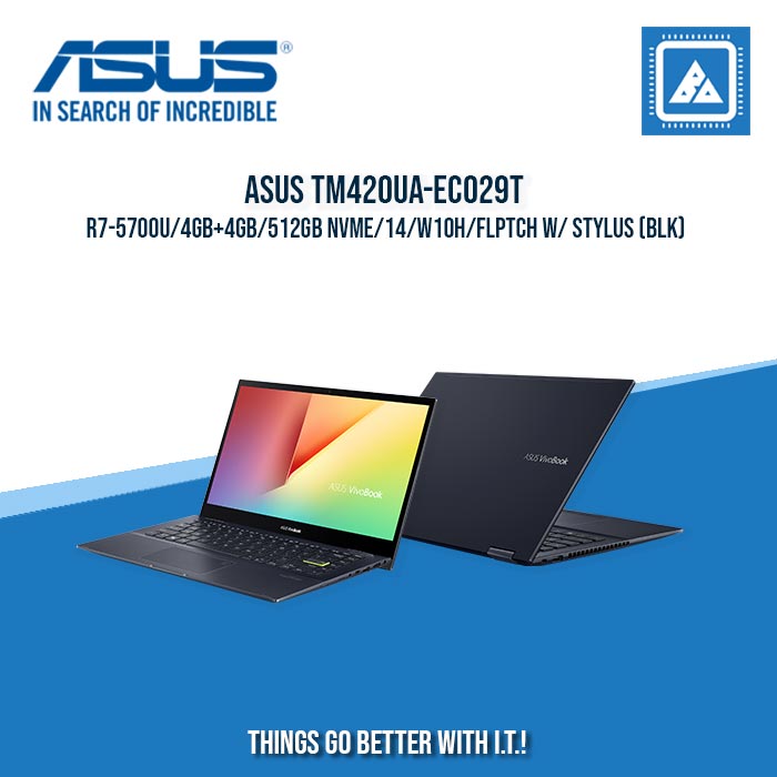 ASUS TM420UA-EC029T R7-5700U/4GB+4GB/512GB NVME | BEST FOR STUDENTS AND FREELANCERS LAPTOP