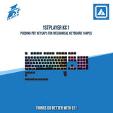 1STPLAYER KC1 PUDDING PBT KEYCAPS FOR MECHANICAL KEYBOARD 104PCS