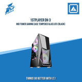 1STPLAYER DK-3 MID-TOWER GAMING CASE TEMPERED GLASS ATX (BLACK)
