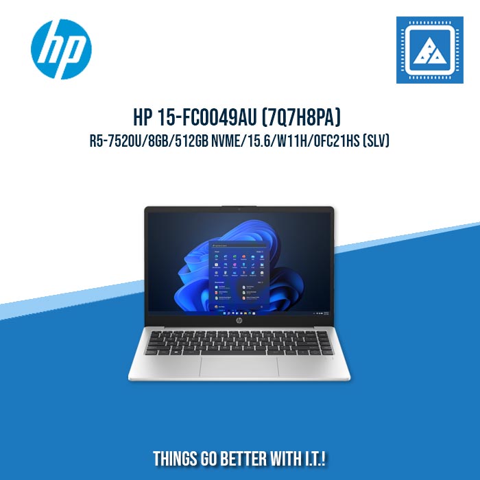 HP 15-FC0049AU (7Q7H8PA) R5-7520U/8GB/512GB NVME | BEST FOR STUDENTS AND FREELANCERS