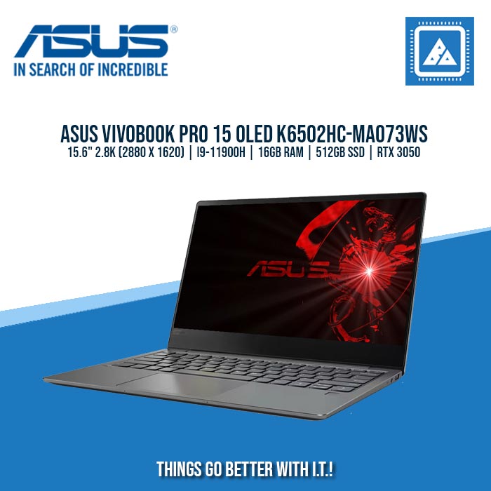 ASUS K6502HC-MA073WS I9-11900H/16GB/512GB NVME/3050 4GB | BEST FOR GAMING AND AUTOCAD LAPTOP