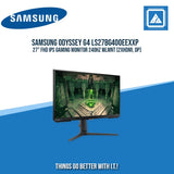 SAMSUNG ODYSSEY G4 LS27BG400EEXXP 27" FHD IPS GAMING MONITOR 240HZ WLMNT (2XHDMI, DP)