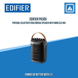 EDIFIER PK305 PORTABLE BLUETOOTH MULTIMEDIA SPEAKER WITH WIRELESS MIC, BUILT-IN BATTERY, AUX, AND USB.