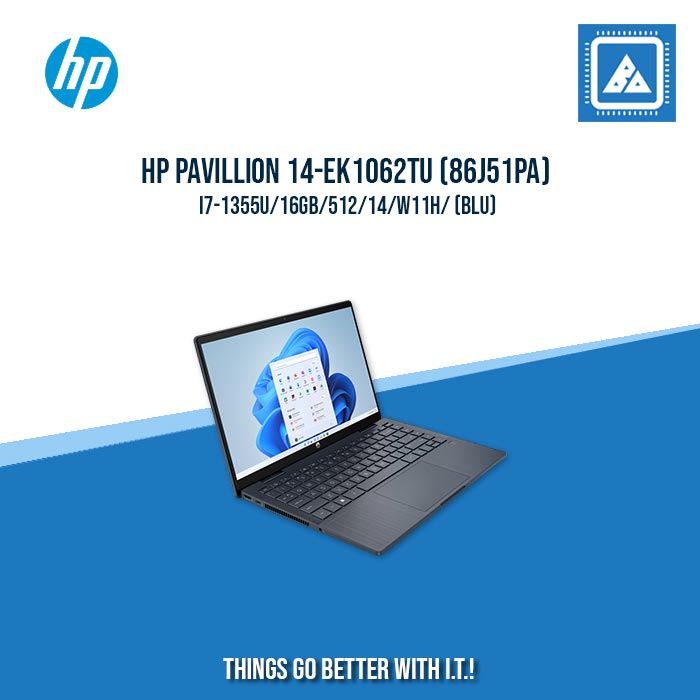 HP PAVILLION 14-EK1062TU (86J51PA) I7-1355U/16GB/512GB | BEST FOR FREELANCERS LAPTOP
