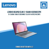 LENOVO IDEAPAD SLIM 3 15IAH8-83ER0023PH I5-12450H/16GB/512GB NVME | BEST FOR STUDENTS AND FREELANCERS LAPTOP