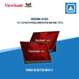 VIEWSONIC VA1655 15.6" LED FHD IPS PORTABLE MONITOR SPKR (MINI HDMI, TYPE-C)