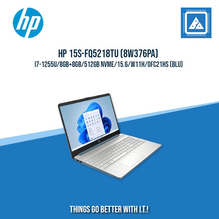 HP 15S-FQ5218TU (8W376PA) I7-1255U/8GB+8GB/512GB NVME BEST FOR FREELANCERS LAPTOP
