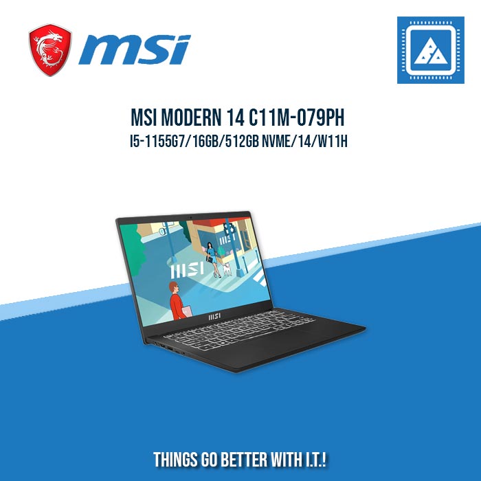 MSI MODERN 14 C11M-079PH I5-1155G7/16GB/512GB NVME | BEST FOR STUDENTS AND FREELANCERS LAPTOP