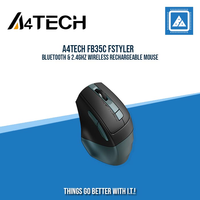 A4TECH FB35C FSTYLER BLUETOOTH & 2.4GHZ WIRELESS RECHARGEABLE MOUSE