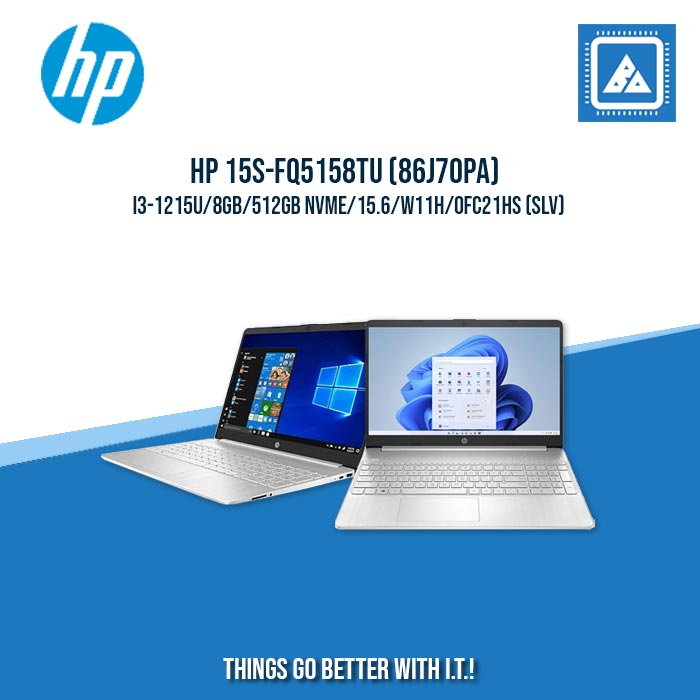 HP 15S-FQ5158TU (86J70PA) I3-1215U/8GB/512GB NVME | BEST FOR STUDENTS LAPTOP