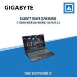 GIGABYTE G5 MF5 (G2IN353SH)  I7-1250H/8GB/512GB/4050 6GB | BEST FOR GAMING AND AUTOCAD LAPTOP