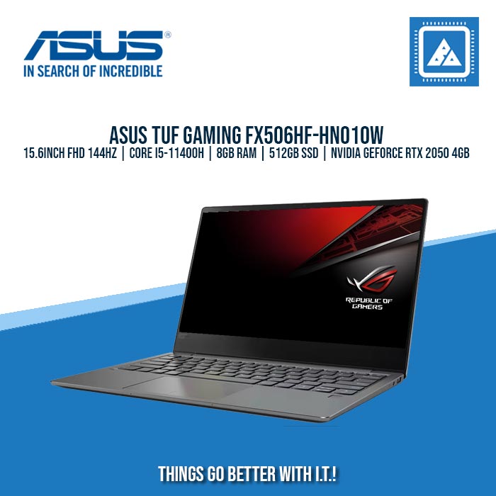 ASUS TUF GAMING FX506HF-HN010W I5-11400H/8GB/512GB NVME/2050 4GB | BEST FOR GAMING AND AUTOCAD LAPTOP