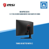 MSI OPTIX G321C 31.5" FHD LED CURVED GAMING MONITOR 165HZ WLMNT (DP, 2XHDMI)
