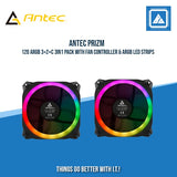 ANTEC PRIZM 120 ARGB 3+2+C 3IN1 PACK WITH FAN CONTROLLER & ARGB LED STRIPS