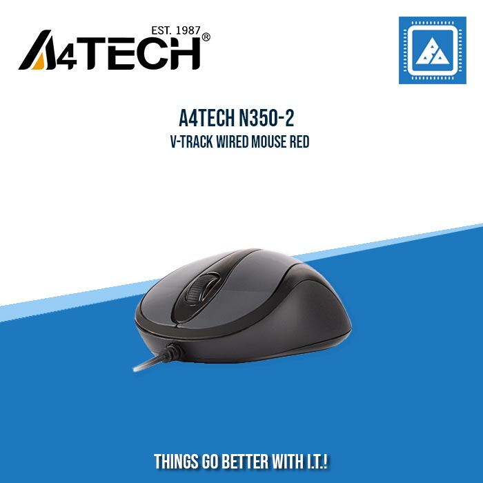 A4TECH N350-2 V-TRACK WIRED MOUSE RED