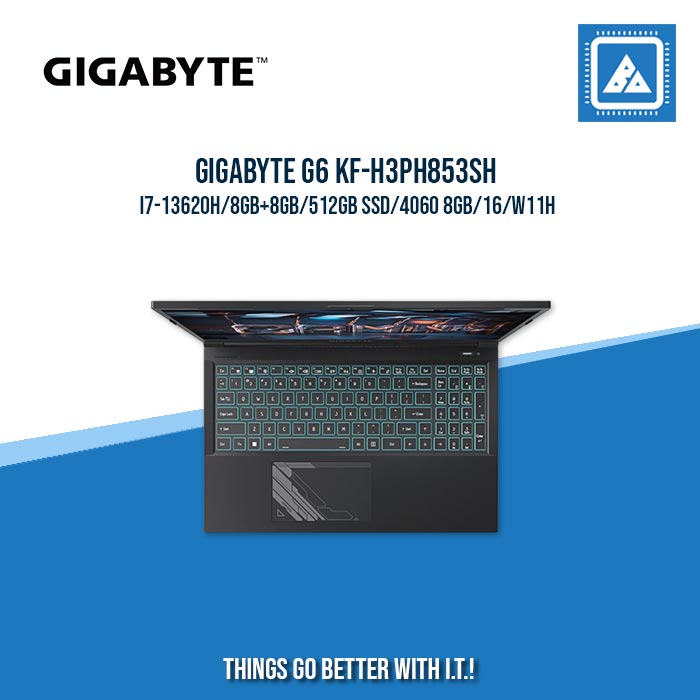 GIGABYTE G6 KF-H3PH853SH I7-13620H/8GB+8GB/512GB SSD/4060 8GB | BEST FOR GAMING AND AUTOCAD LAPTOP