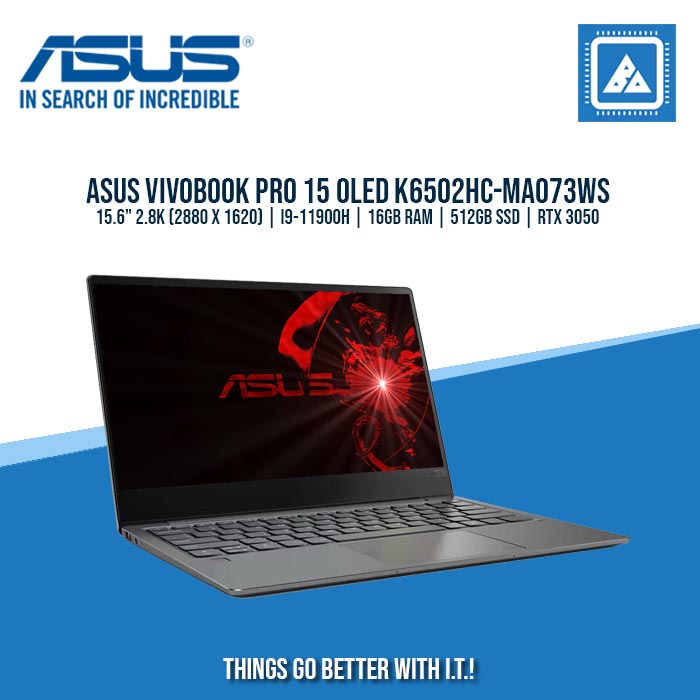 ASUS K6502HC-MA073WS I9-11900H/16GB/512GB NVME/3050 4GB | BEST FOR GAMING AND AUTOCAD LAPTOP