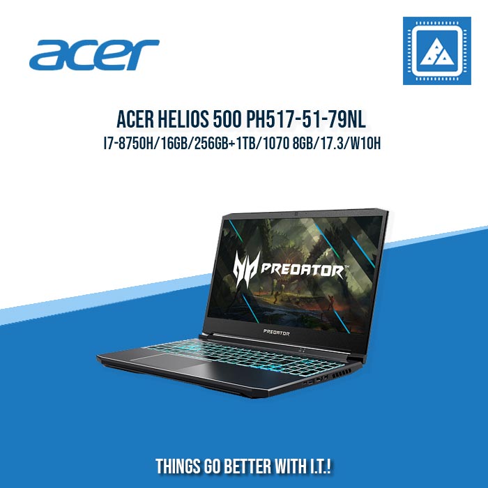 ACER HELIOS 500 PH517-51-79NL I7-8750H/16GB/256GB+1TB/1070 8GB | BEST FOR GAMING AND AUTOCAD LAPTOP