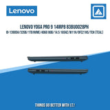 LENOVO YOGA PRO 9 14IRP8 83BU0028PH I9-13905H/32GB/1TB NVME/4060 8GB | BEST FOR GAMING AND AUTOCAD LAPTOP