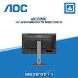 AOC U32N3C 31.5" 4K UHD IPS MONITOR W/ SPK WLMNT (2XHDMI, DP)