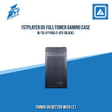1STPLAYER DX FULL-TOWER GAMING CASE W/TG/4*FANS/E-ATX (BLACK)