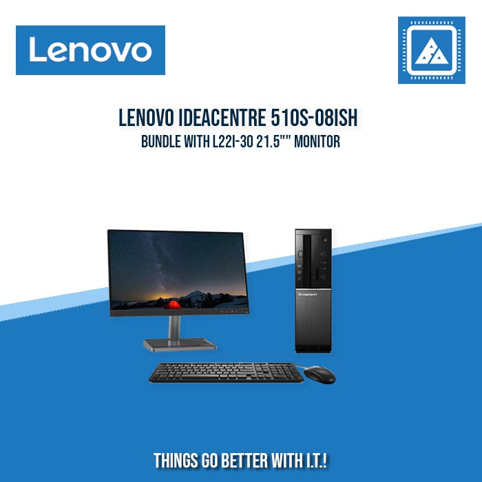 LENOVO IDEACENTRE 510S-08ISH BUNDLE WITH L22I-30 MONITOR