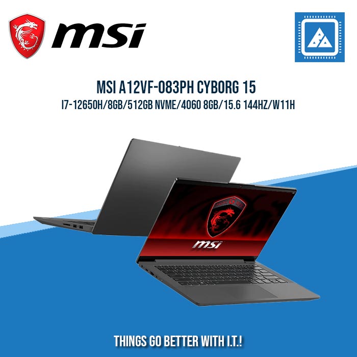 MSI A12VF-083PH CYBORG 15 I7-12650H/8GB/512GB NVME/4060 8GB | BEST FOR GAMING AND AUTOCAD LAPTOP