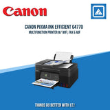 CANON PIXMA INK EFFICIENT G4770 MULTIFUNCTION PRINTER W/ WIFI, FAX & ADF