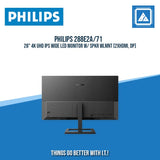 PHILIPS 288E2A/71 28" 4K UHD IPS WIDE LED MONITOR W/ SPKR WLMNT (2XHDMI, DP)