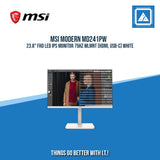 MSI MODERN MD241PW 23.8" FHD LED IPS MONITOR 75HZ WLMNT (HDMI, USB-C) WHITE