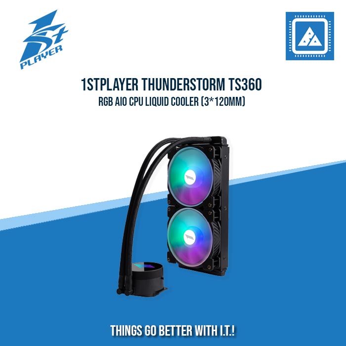1STPLAYER THUNDERSTORM TS360 RGB AIO CPU LIQUID COOLER (3*120MM)