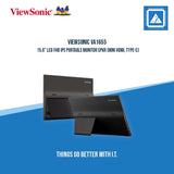 VIEWSONIC VA1655 15.6" LED FHD IPS PORTABLE MONITOR SPKR (MINI HDMI, TYPE-C)