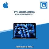 APPLE MACBOOK AIR RETINA /M2 CHIP/8C/8GB/256GB SSD (MQKP3PP/A) SPACEGRY | (MQKU3PP/A) STARLIGHT | (MQKW3PP/A) MIDNIGHT | BEST FOR STUDENTS AND FREELANCERS