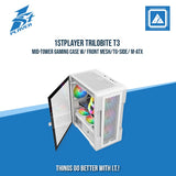 1STPLAYER TRILOBITE T3 MID-TOWER GAMING CASE W/ FRONT MESH/TG-SIDE/ M-ATX