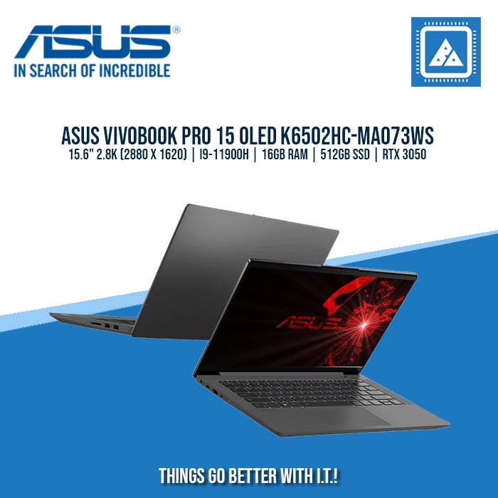 ASUS K6502HC-MA073WS I9-11900H/16GB/512GB NVME/3050 4GB | BEST FOR GAMING AND AUTOCAD LAPTOP