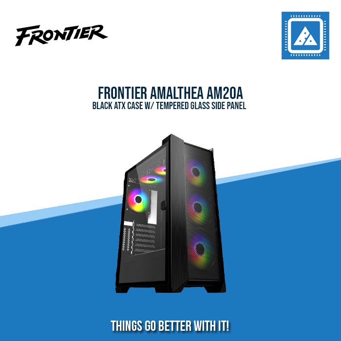 FRONTIER AMALTHEA AM20A BLACK ATX CASE W/ TEMPERED GLASS SIDE PANEL