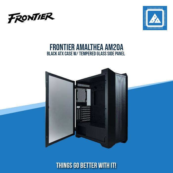FRONTIER AMALTHEA AM20A BLACK ATX CASE W/ TEMPERED GLASS SIDE PANEL