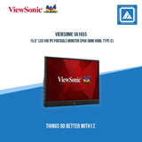 VIEWSONIC VA1655 15.6" LED FHD IPS PORTABLE MONITOR SPKR (MINI HDMI, TYPE-C)