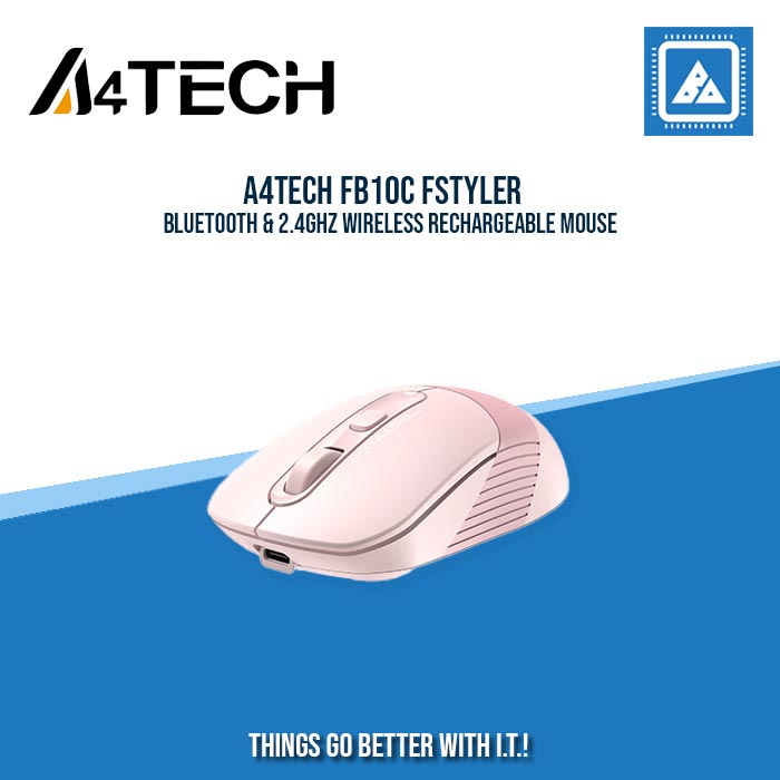 A4TECH FB10C FSTYLER BLUETOOTH & 2.4GHZ WIRELESS RECHARGEABLE MOUSE